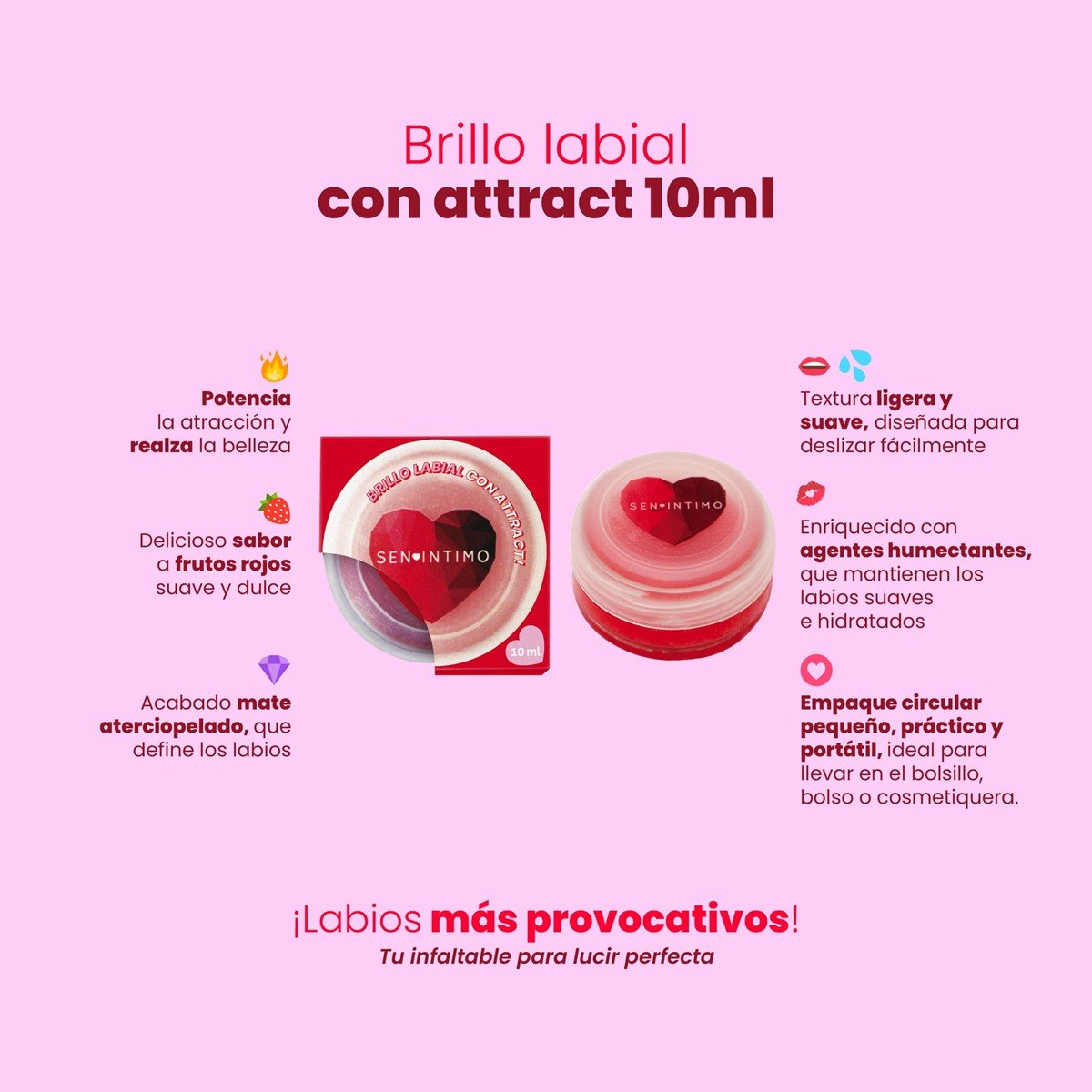 Brillo labial Frutos rojos Sen Intimo x10ml