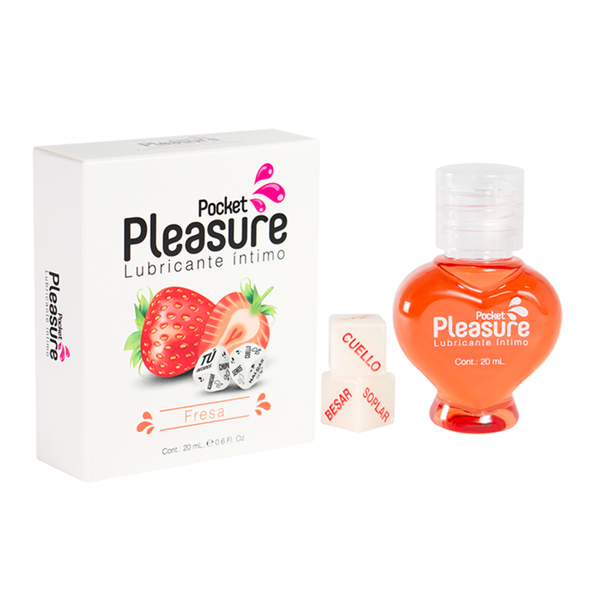 Lubricante + dados Pocket Pleasure